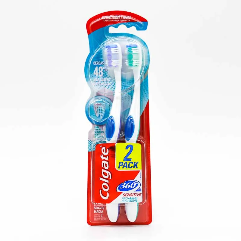 CEPILLO COLGATE 360 SENSITIVE PRO-ALIVIO 2X1 - Ecofarma