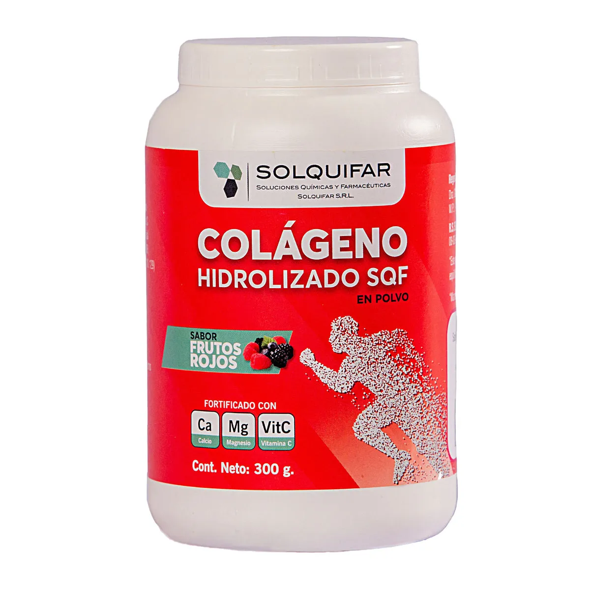 COLAGENO HIDROLIZADO CA- MG- VIT C SQF FRUTOS ROJOS X 300 GR. - Ecofarma