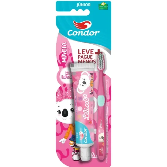 CEPILLO DENTAL CONDOR JUNIOR + GEL DENTAL LILICA - Ecofarma