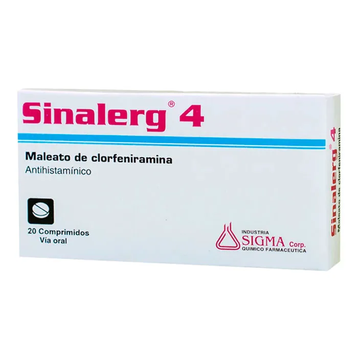 SINALERG 4 MG CAJA X 20 COMPRIMIDOS - Ecofarma