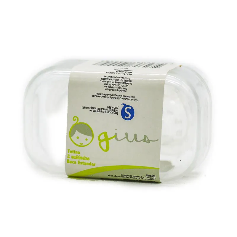 TETINA GIUS BOCA ANCHA ESTUCHE X 2 UNIDADES - Ecofarma