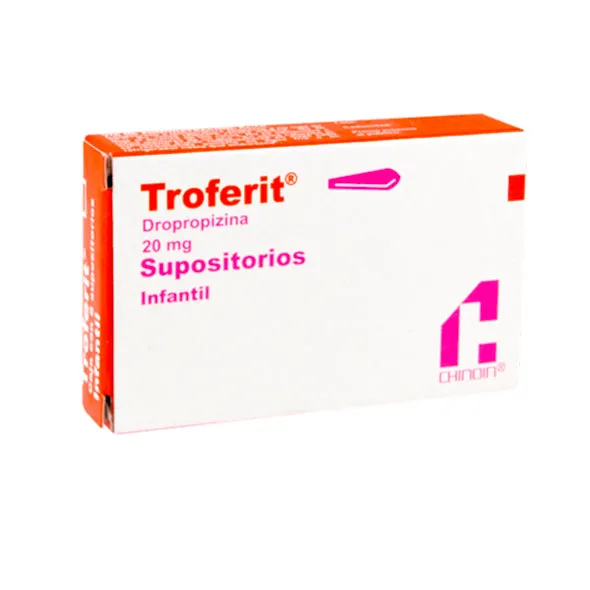 TROFERIT 20 MG  CAJA X 8 SUPOSITORIOS - Ecofarma