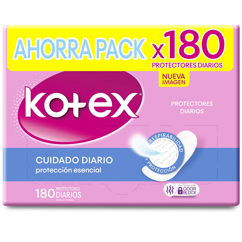 KOTEX PROTECTORES DIARIOS ANTIBACTERIAL CAJA X 180 UNI - Ecofarma