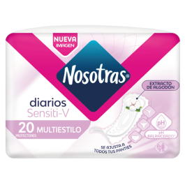 NOSOTRAS DIARIOS MULTIESTILO SENSITIVE  X 20 UNIDADES - Ecofarma