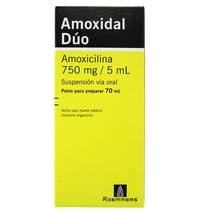AMOXIDAL DUO 750 MG SUSPENCION FCO X 70  ML - Ecofarma
