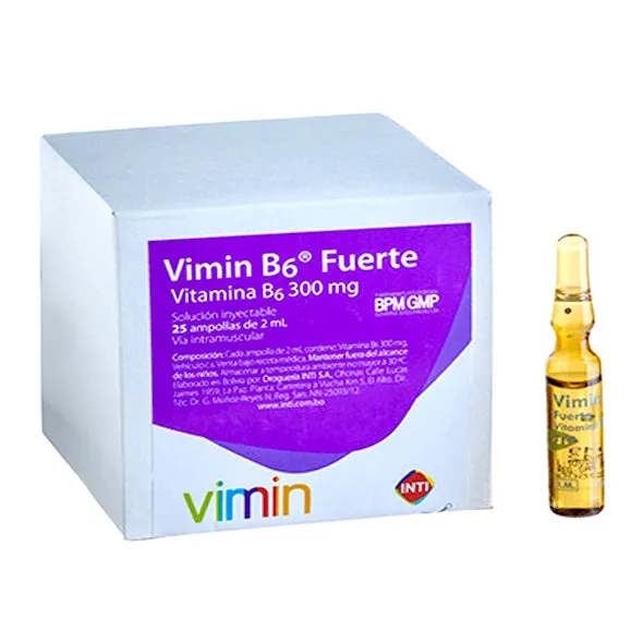 VIMIN B6 FUERTE CAJA X 25 AMPOLLAS - Ecofarma