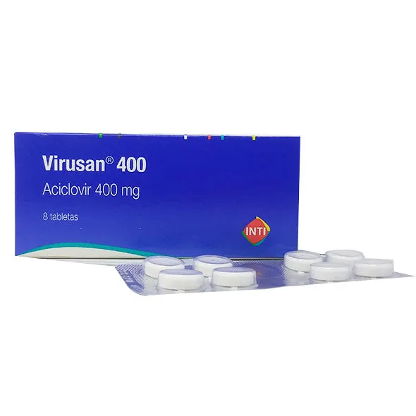 VIRUSAN 400 MG CAJA X 8 COMPRIMIDOS - Ecofarma