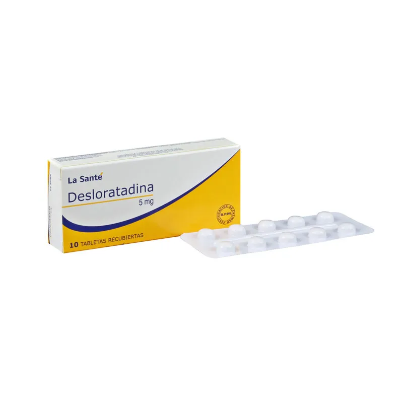 DESLORATADINA 5 MG CAJA X 10 TABLETAS - Ecofarma