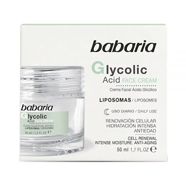 BABARIA ACIDO GLICOLICO CREMA FACIAL FCO X 50 ML - Ecofarma