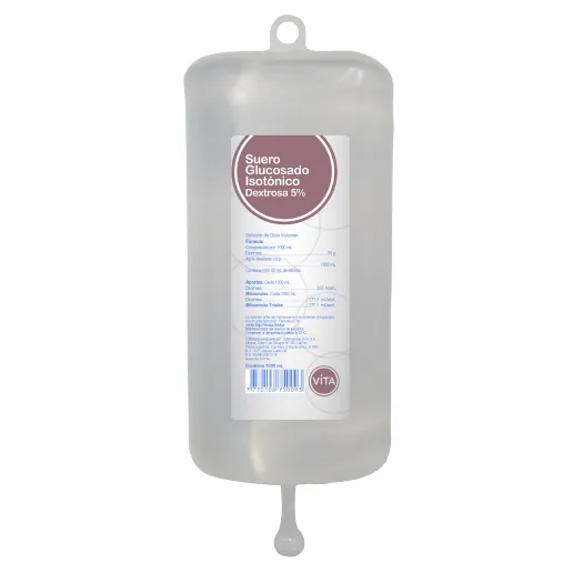 SUERO GLUCOSADO ISOTONICO DEXTROSA 5% X 500 ML - Ecofarma