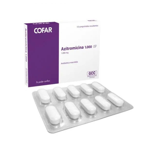 AZITROMICINA 1 G. CAJA X 10 COMPRIMIDOS - Ecofarma