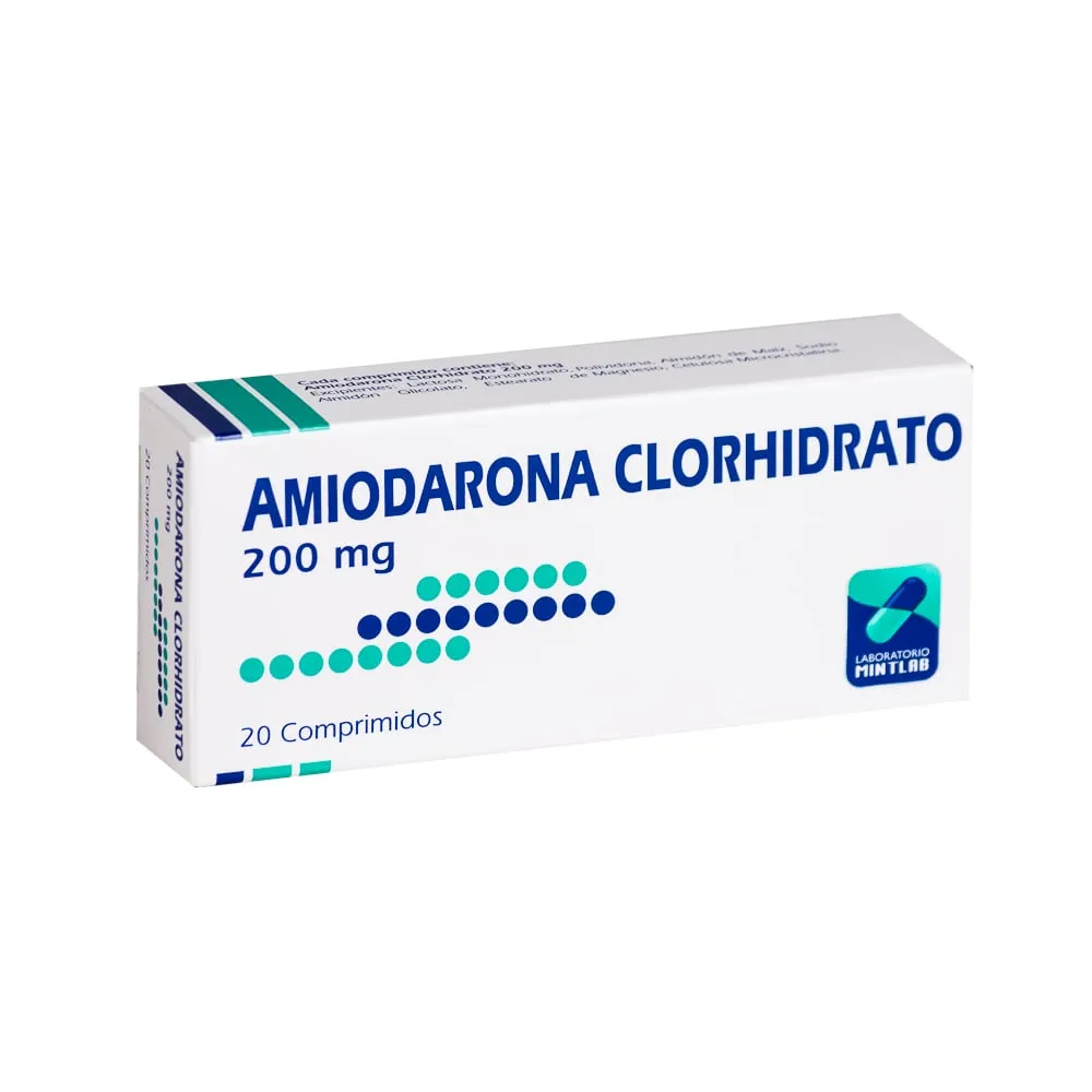 AMIODARONA CLORHIDRATO 200 MG CAJA X 20 COMPRIMIDOS - Ecofarma