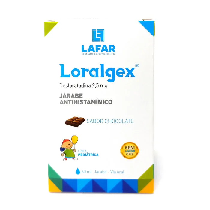 LORALGEX DESLORATADINA 2.5 MG JARABE FRASCO X 60 ML - Ecofarma