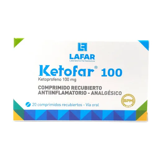 KETOFAR 100 MG CAJA X 20 COMPRIMIDOS - Ecofarma