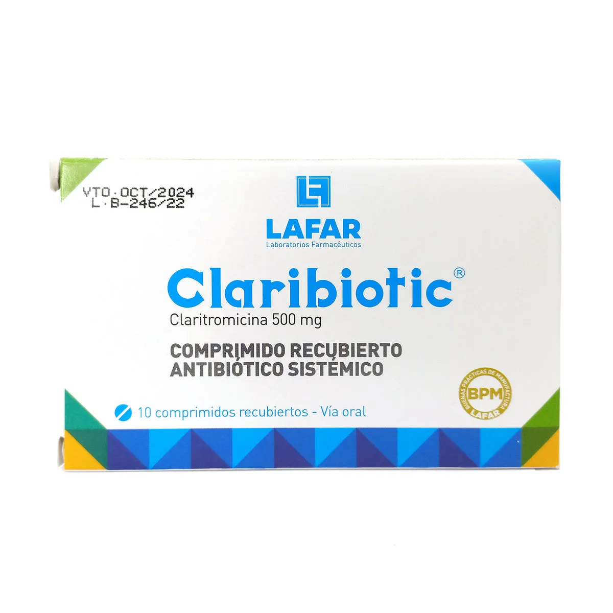 CLARIBIOTIC 500 MG CAJA X 10 COMPRIMIDOS - Ecofarma