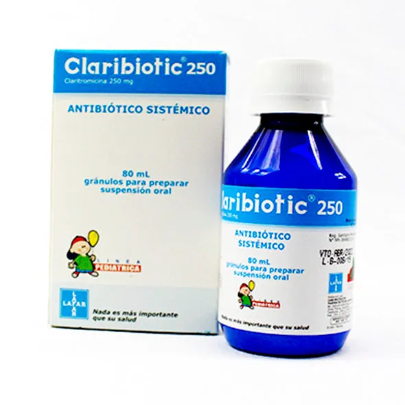 CLARIBIOTIC 250 MG SUSPENCION FRASCO X 80 ML - Ecofarma