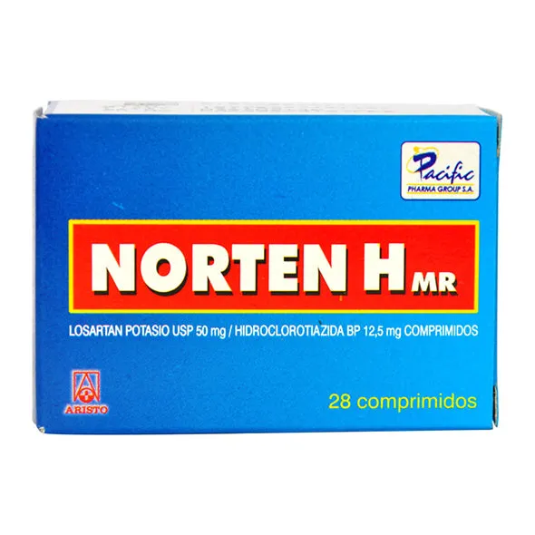 NORTEN H 50/12.5 MG CAJA X 28 COMPRIMIDOS - Ecofarma