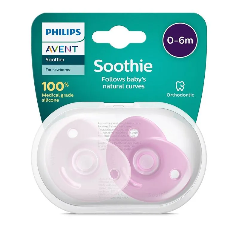 CHUPON DE DISTRACCION AVENT ROSADO 0-6 M X 2 PIEZAS - Ecofarma