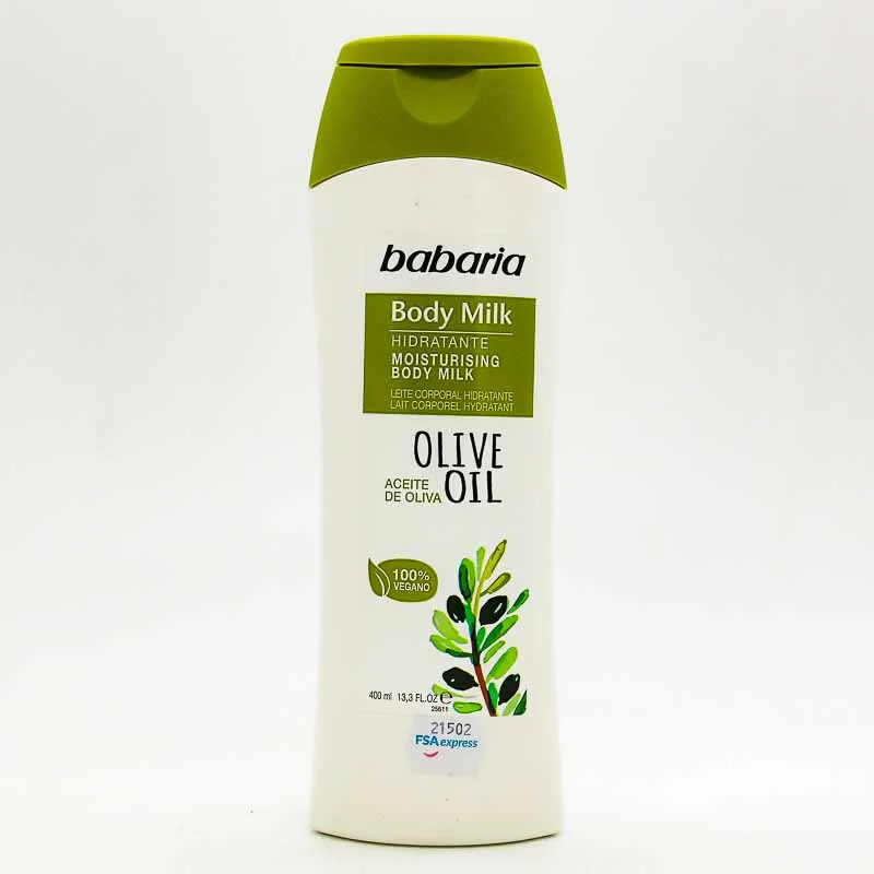 BABARIA BODY MILK CON ACEITE DE OLIVA X 400 ML - Ecofarma
