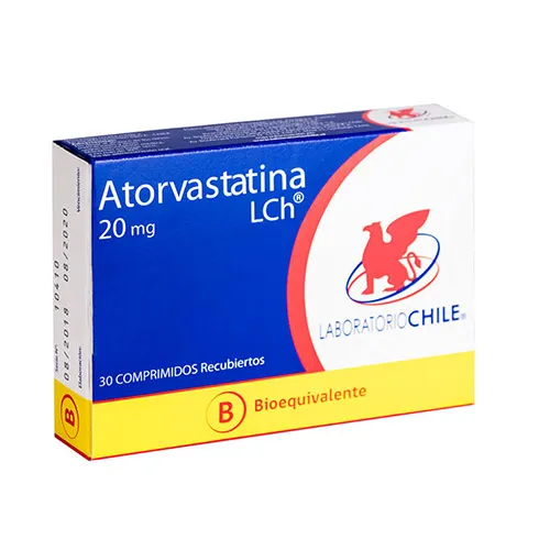ATORVASTATINA 20 MG CAJA X 30 COMPRIMIDOS - Ecofarma