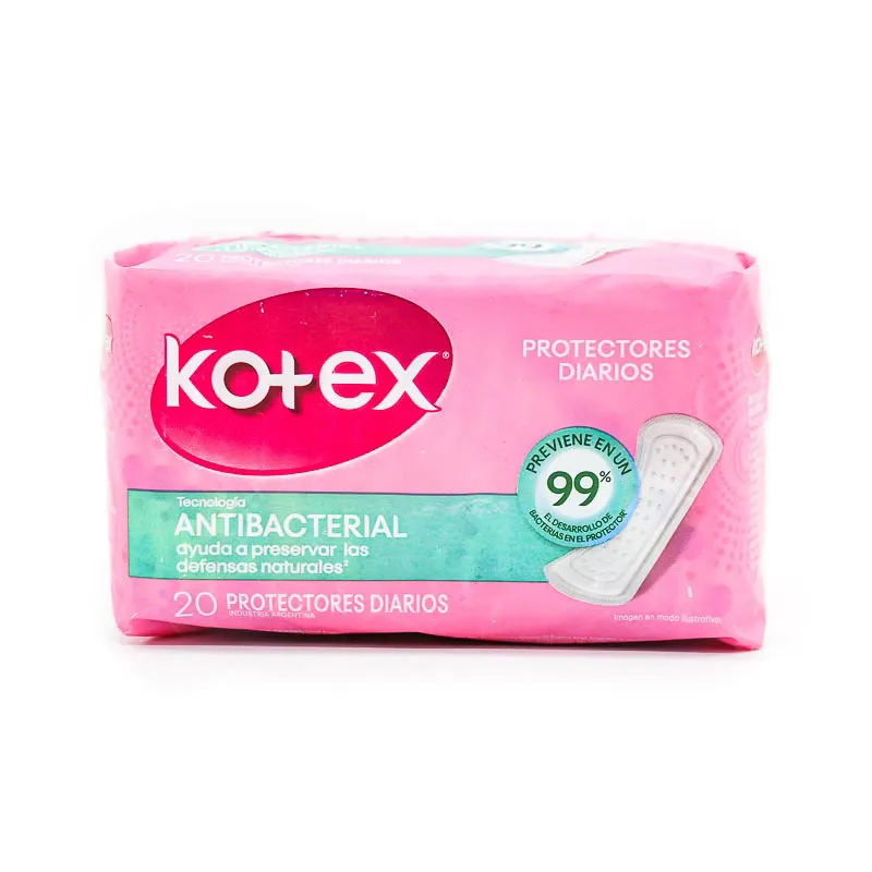 KOTEX DIARIO ANTIBACTERIAL X 20 UNIDADES - Ecofarma