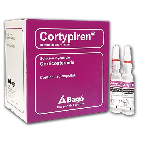 CORTYPIREN 4 MG CAJA X 20 AMPOLLAS - Ecofarma
