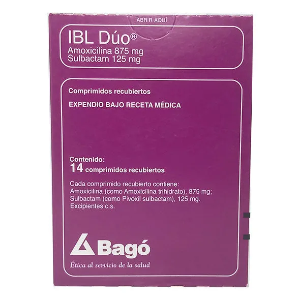 IBL DUO 875 MG CAJA X 14 COMPRIMIDOS - Ecofarma
