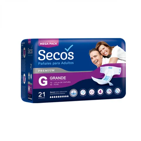 PAÑALES ADULTOS SECOS PREMIUM BOLSA X 21 - Ecofarma