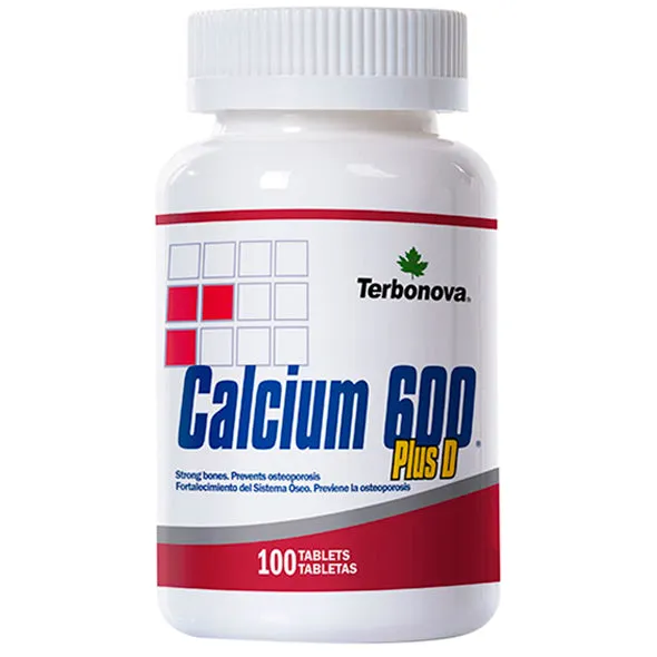 CALCIUM 600 PLUS D FCO X 100 TABLETAS - Ecofarma