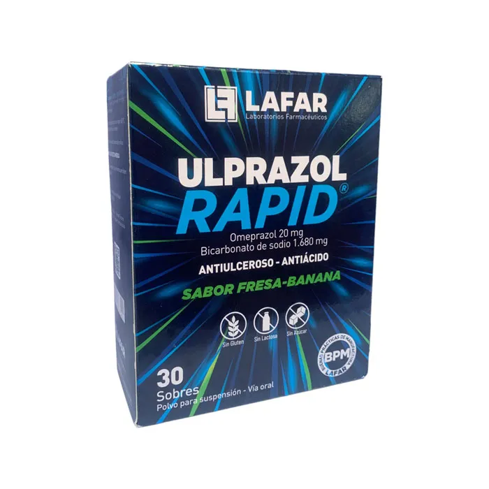 ULPRAZOL RAPID POLVO CAJA X 30 SOBRES - Ecofarma