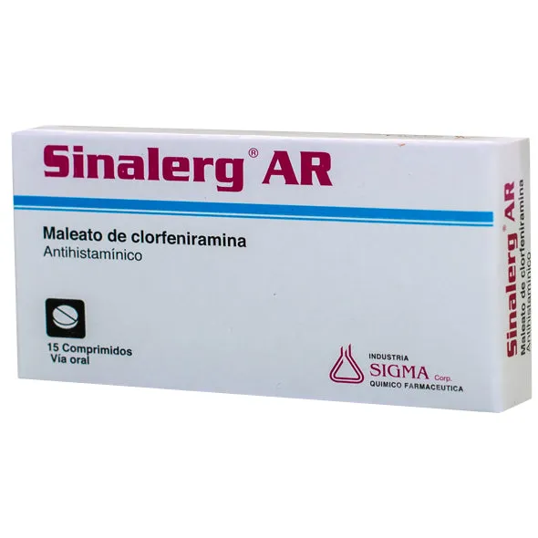 SINALERG AR 8 MG CAJA X 15 COMPRIMIDOS - Ecofarma