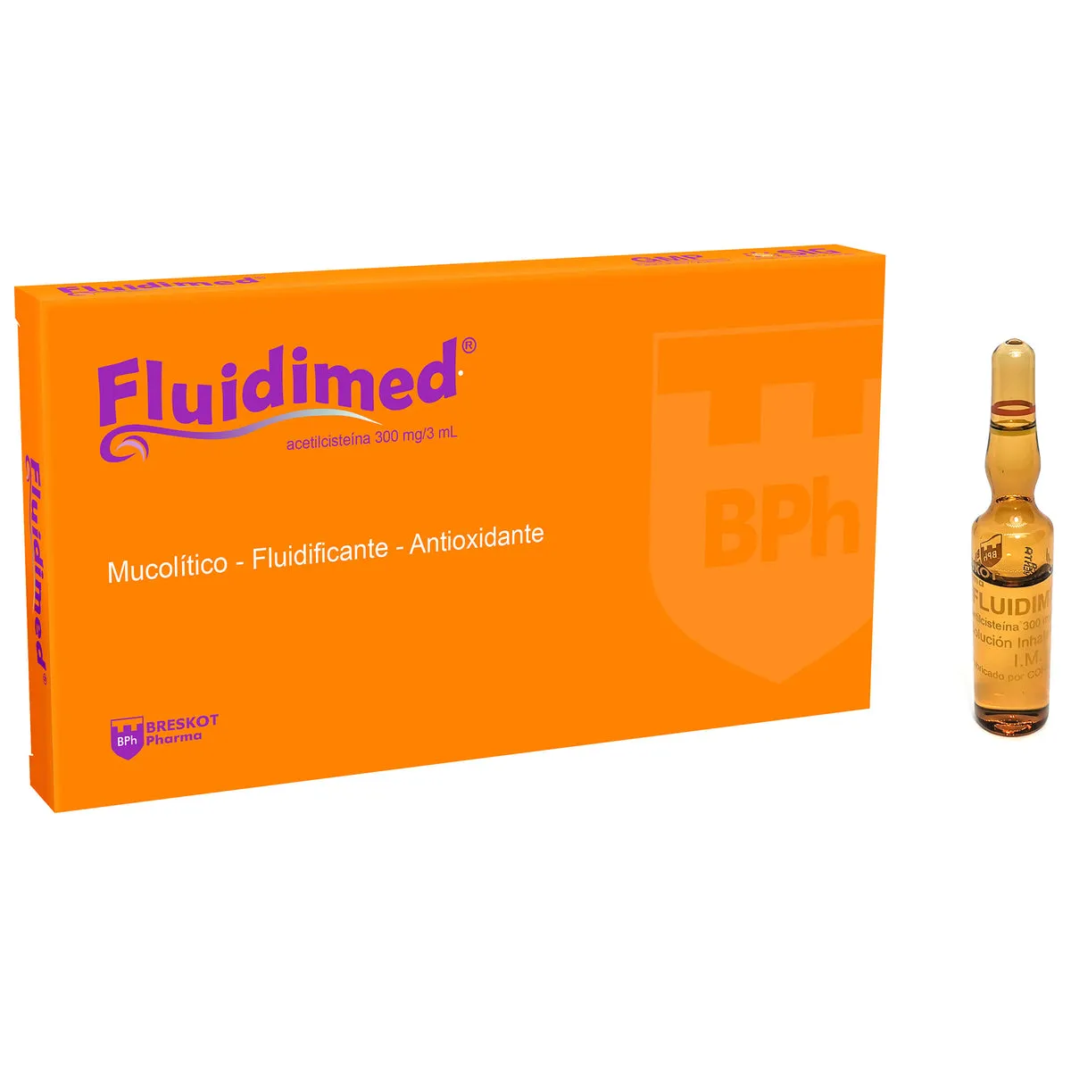 FLUIDIMED 300 MG/3 MLCAJA X 10 AMPOLLA - Ecofarma
