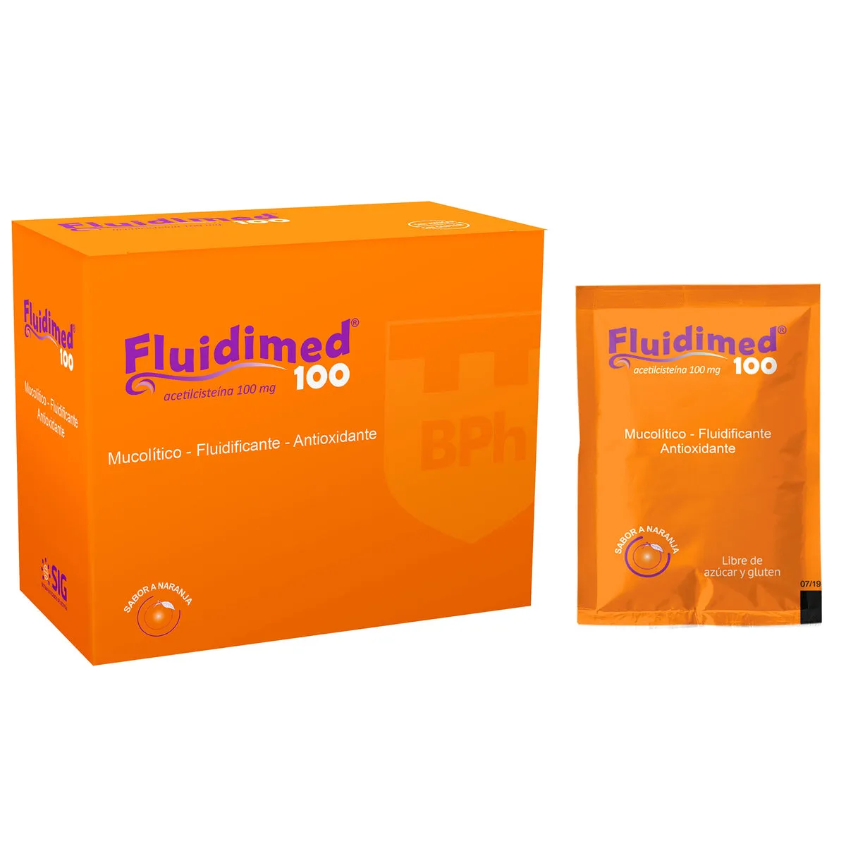FLUIDIMED 100 MG CAJA X 30 SOBRES - Ecofarma