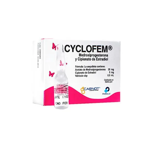 CYCLOFEM    INYECTABLE CAJA X 1 AMPOLLA - Ecofarma