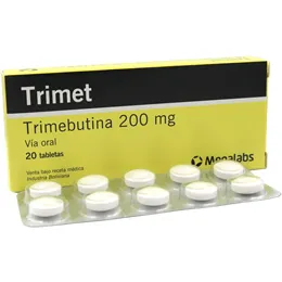 TRIMET TRIMEBUTINA 200 MG CAJA 20 COMPRIMIDOS - Ecofarma