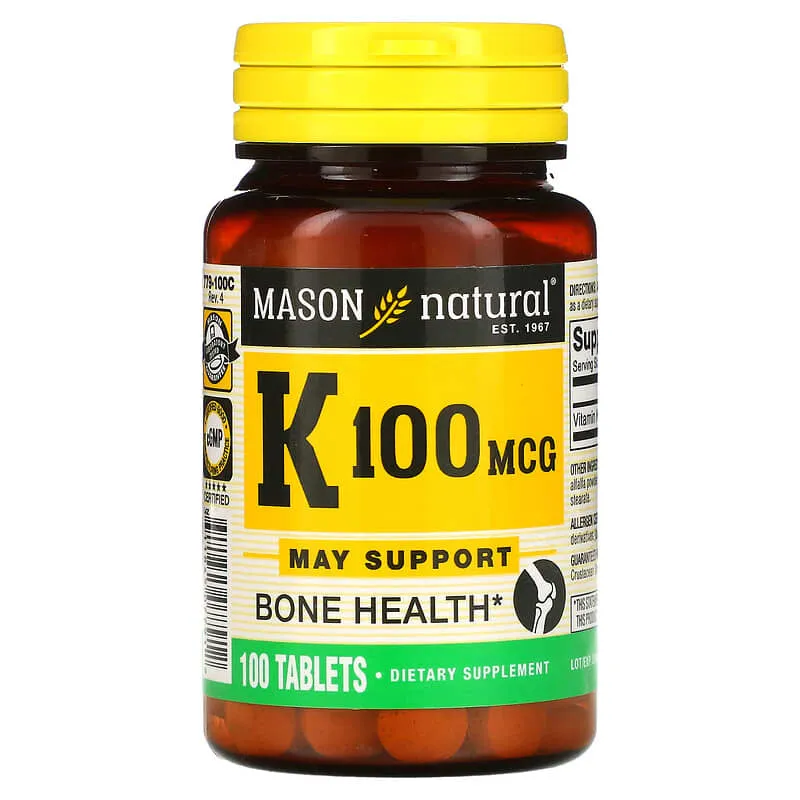 VITAMINA K 100 MCG FCO X 100 TABLETAS - Ecofarma
