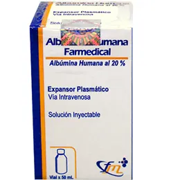 ALBUMINA HUMANA 20% CAJA X 1 SOL. INYECTABLE 50 ML - Ecofarma