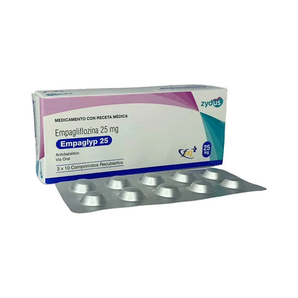 EMPAGLYP 25 MG EMPAGLIFLOZINA CAJA X 30 COMPRIMIDOS RECUBIETOS - Ecofarma