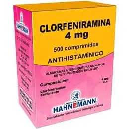 CLORFENIRAMINA 4 MG CAJA X 500 COMPRIMIDOS - Ecofarma
