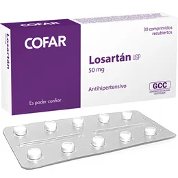 LOSARTAN 50 MG CAJA X 30 COMPRIMIDOS - Ecofarma