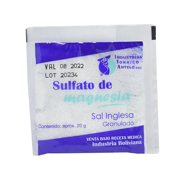 SULFATO DE MAGNESIA "SAL INGLESA" X 25 G - Ecofarma