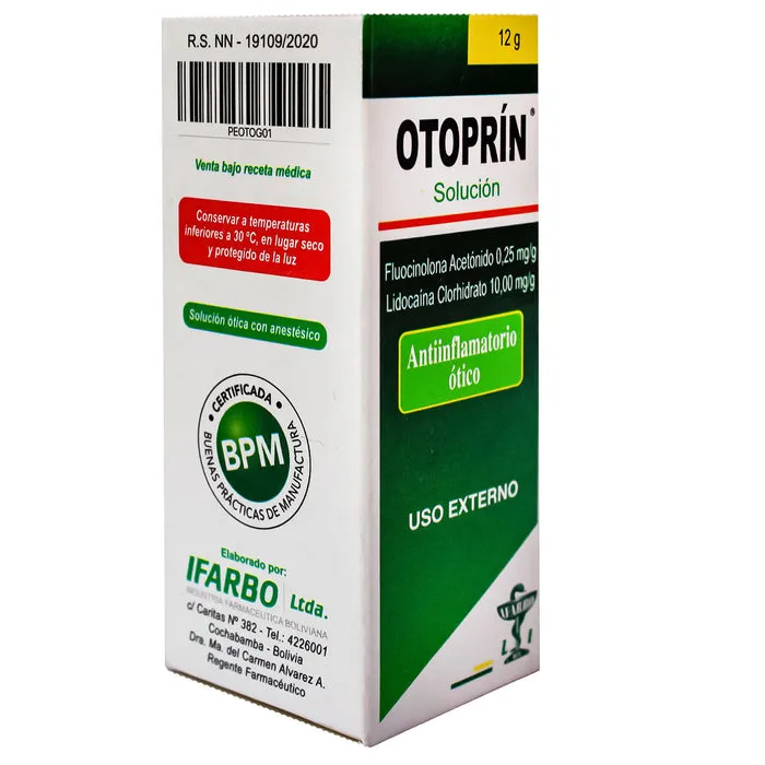 OTOPRIN COMPUESTO GTS X 12 GR - Ecofarma