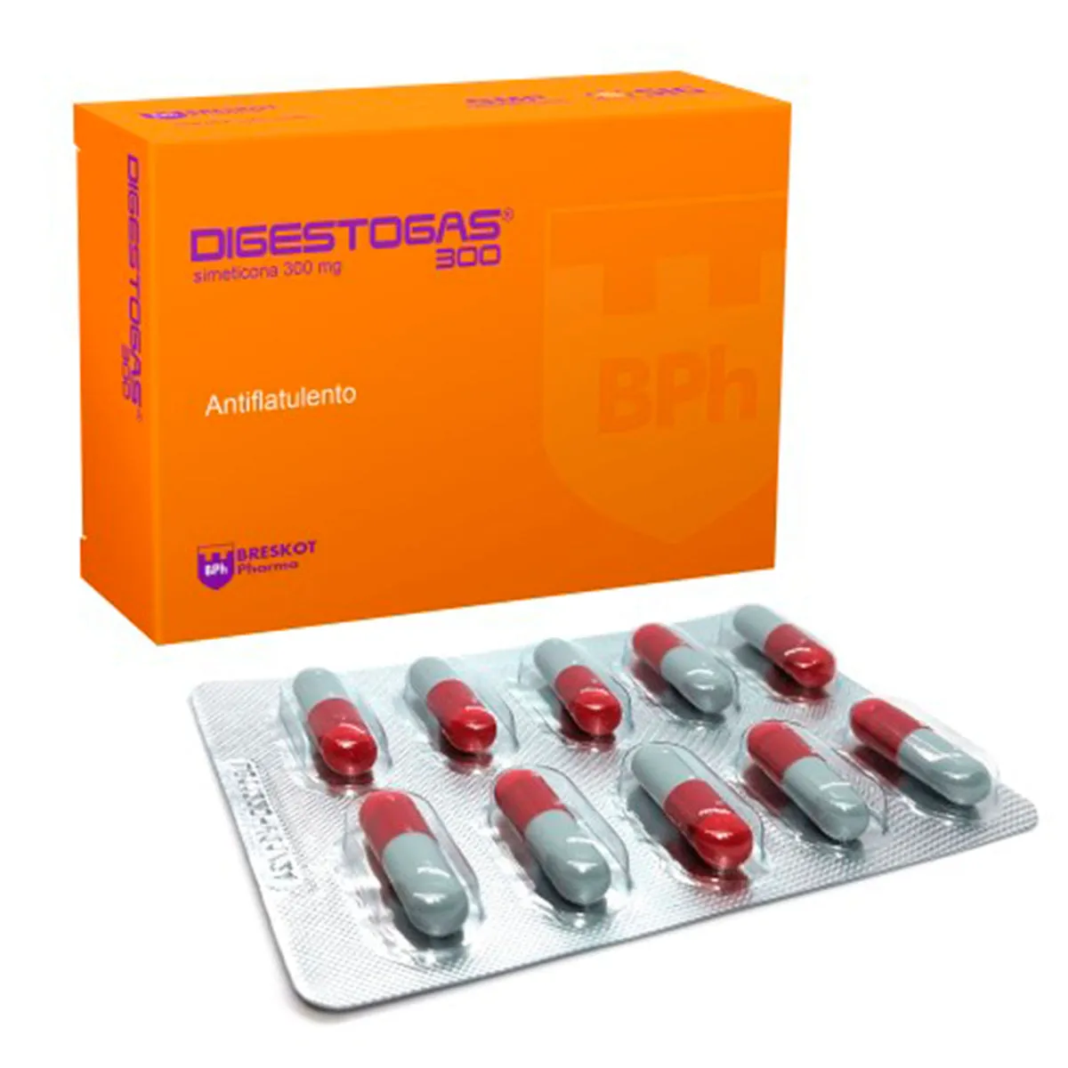 DIGESTOGAS 300 MG CAJA X 30 CAPSULAS - Ecofarma