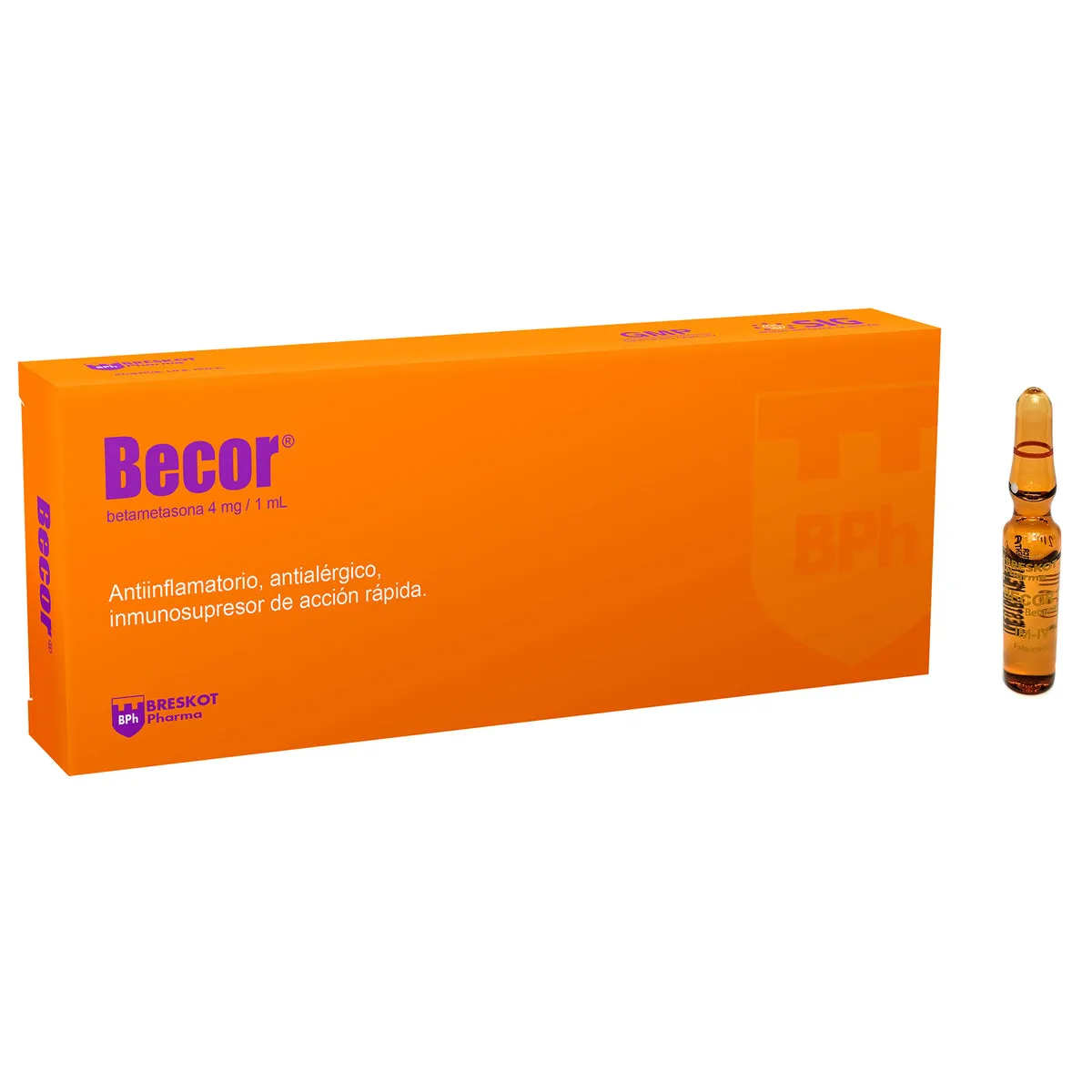 BECOR 4 MG CAJA X 6 AMPOLLAS - Ecofarma