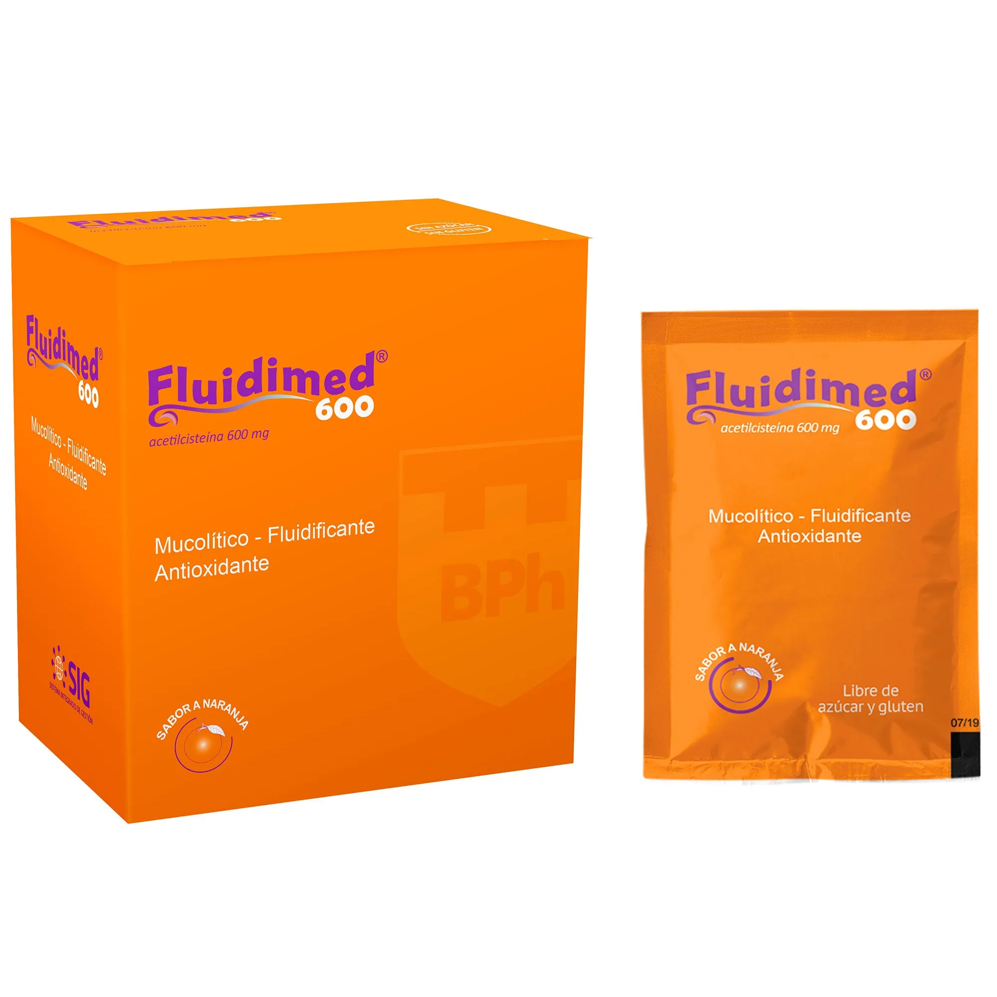 FLUIDIMED 600 MG CAJA X 20 SOBRES - Ecofarma