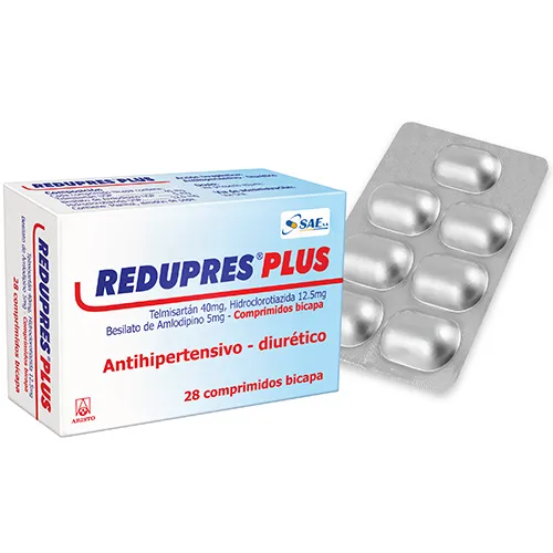 REDUPRES PLUS 40/12.5/5 MG CAJA X 28 COMPRIMIDOS - Ecofarma