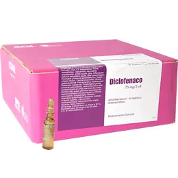 DICLOFENACO 75 MG/ 3 ML AMPOLLA CAJA X 100 - Ecofarma