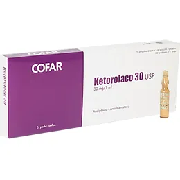 KETOROLACO 30 MG CAJA X 15 AMPOLLAS - Ecofarma