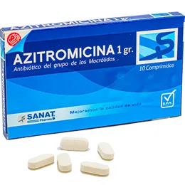AZITROMICINA 1 G CAJA X 10 COMPRIMIDOS - Ecofarma