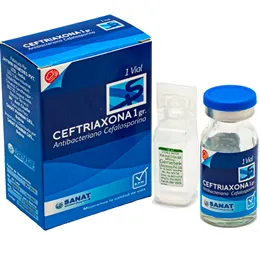 CEFTRIAXONA 1 GR CAJA POR 1 VIAL - Ecofarma